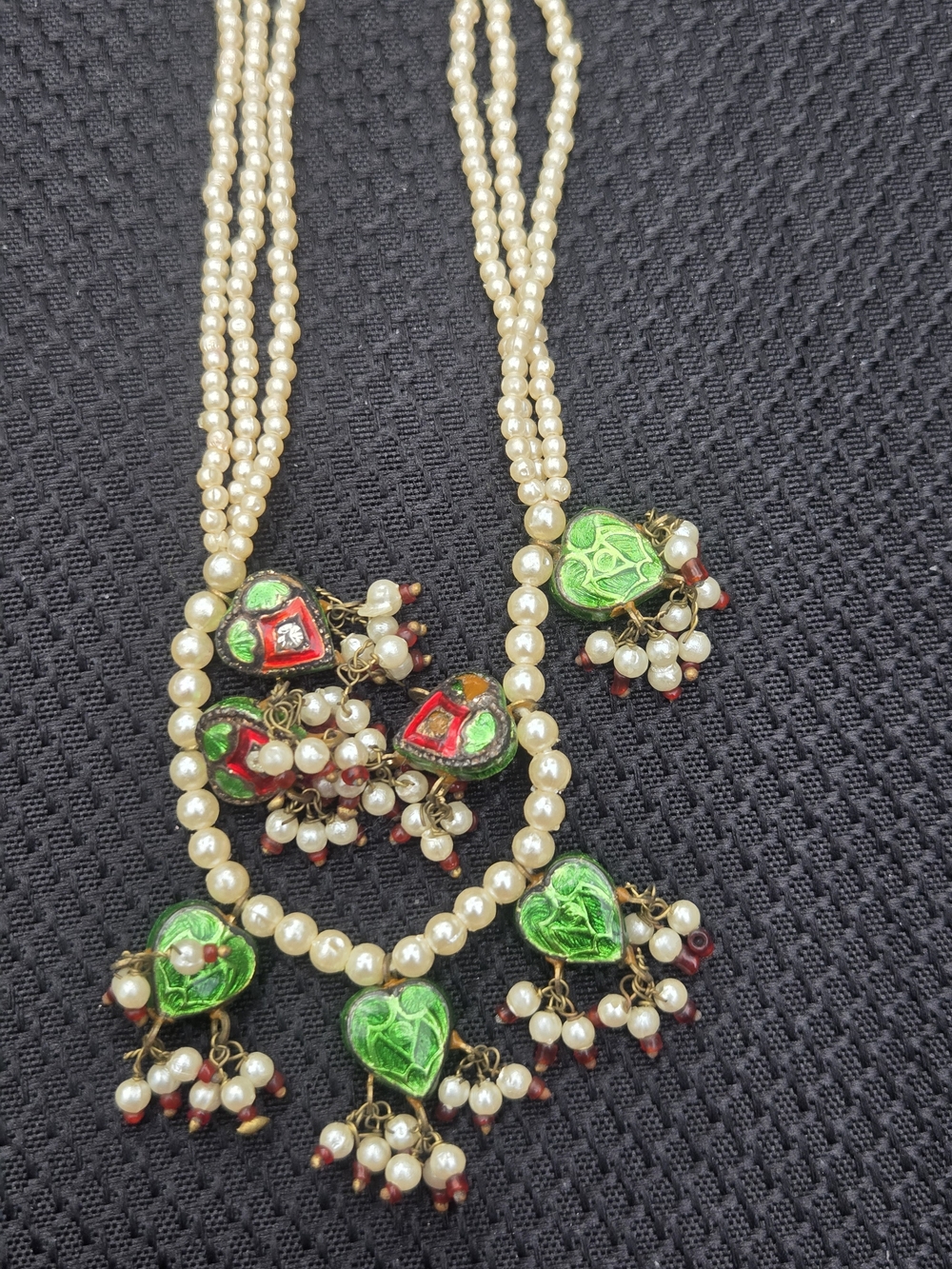 Vtg Beaded/floral Choker Necklace.